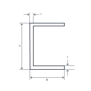 Aluminium U-profil EN AW-6063